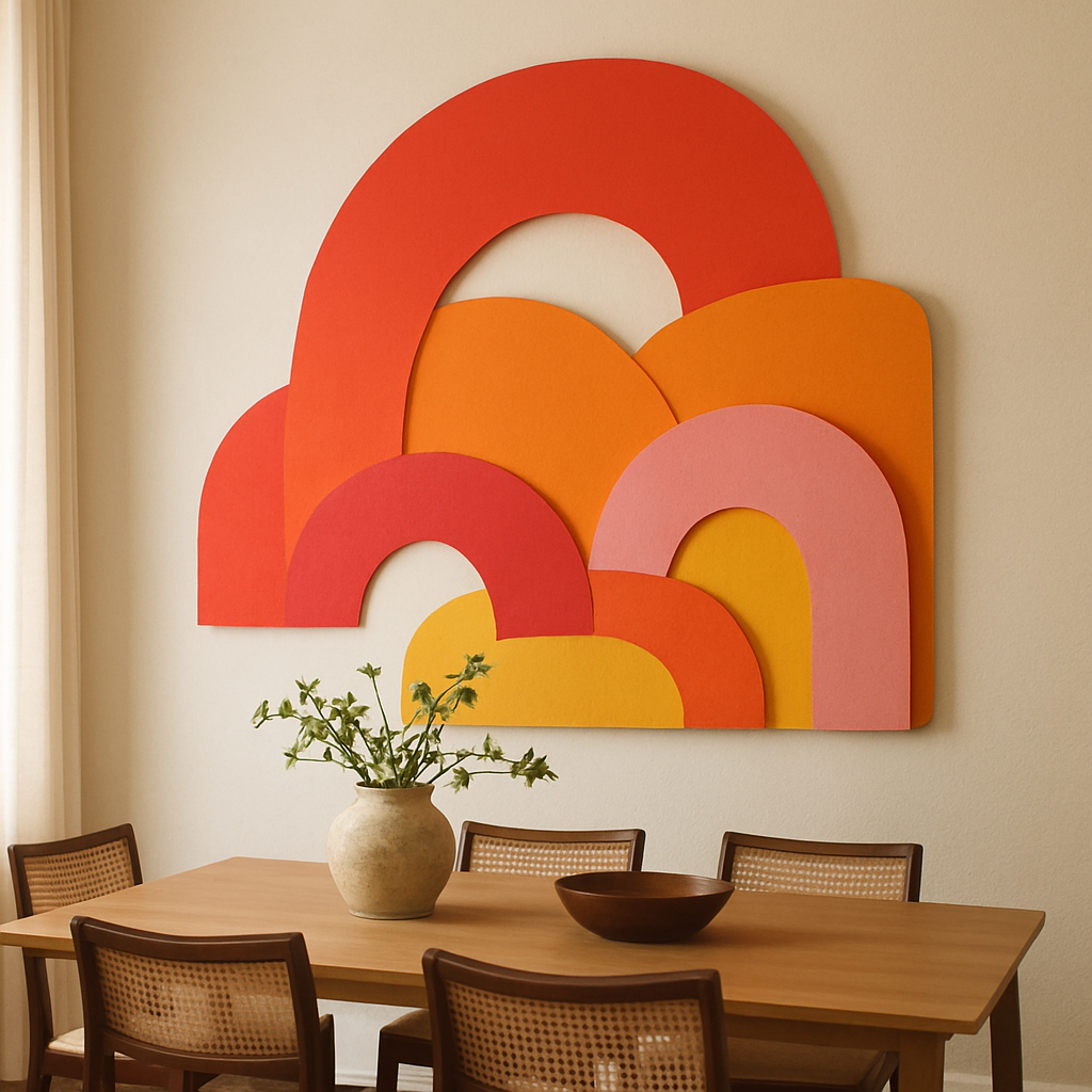 Dining room art installation