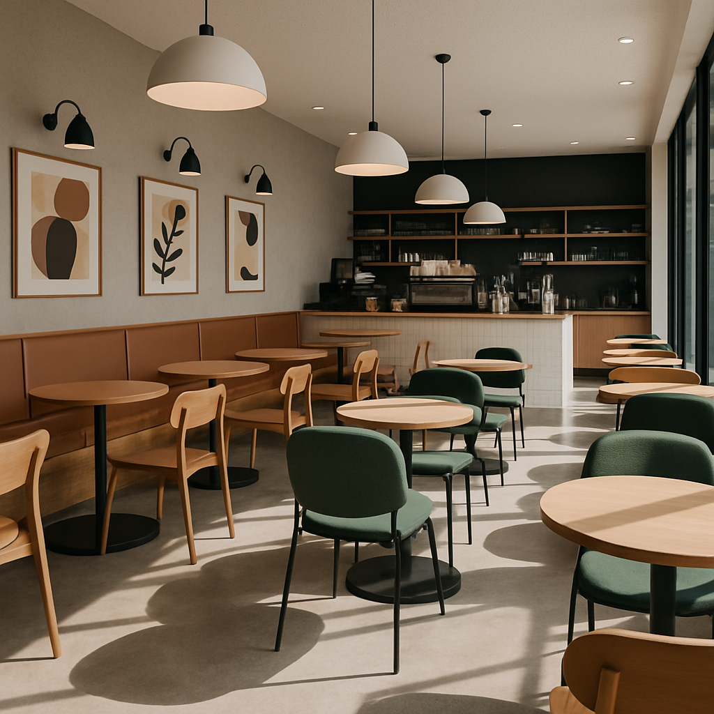 Modern cafe interior with stylish furniture.png