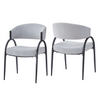 Upholstered Dining Chairs with Metal Legs