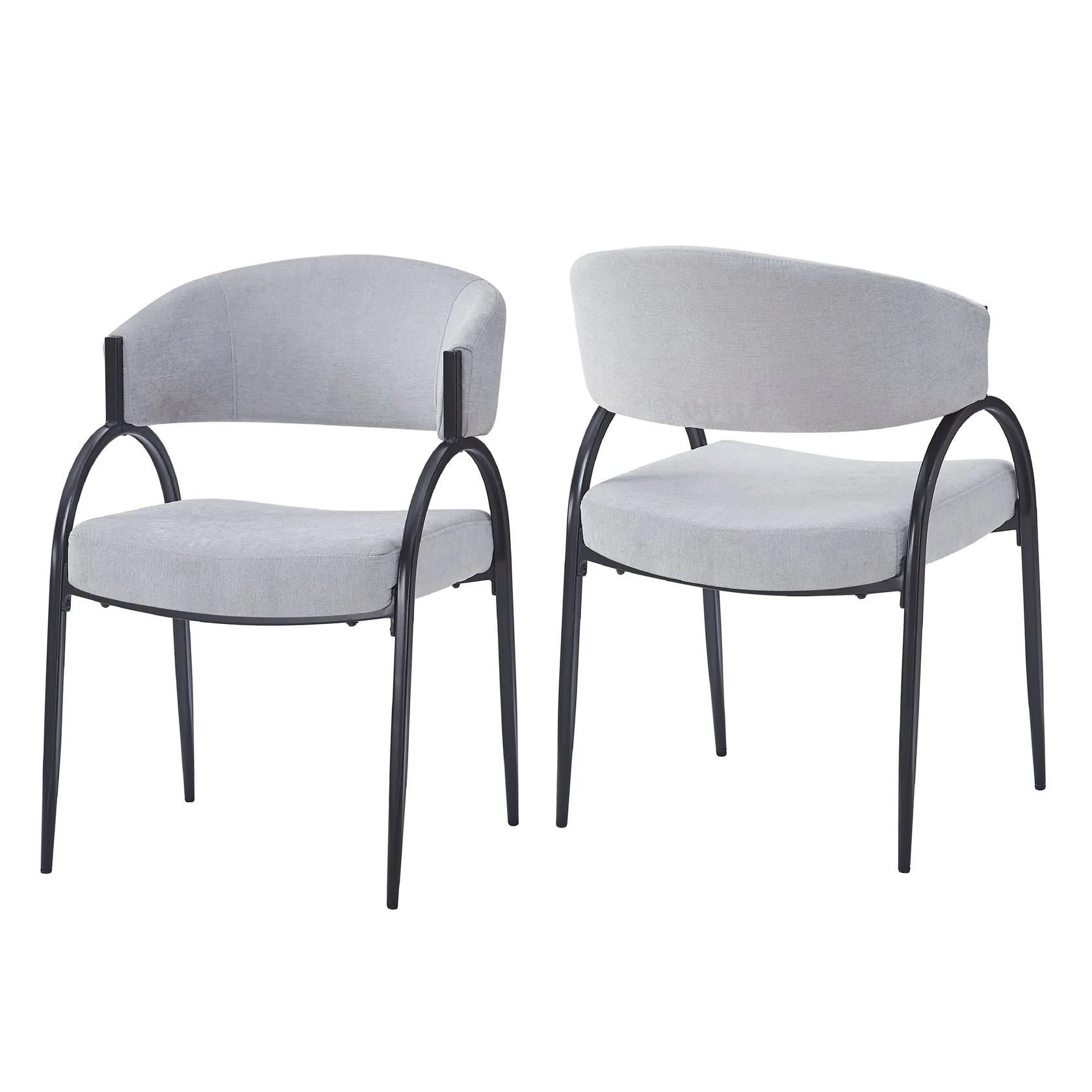 Upholstered Dining Chairs with Metal Legs