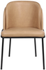 Brown Faux Leather Upholstered Dining Chair