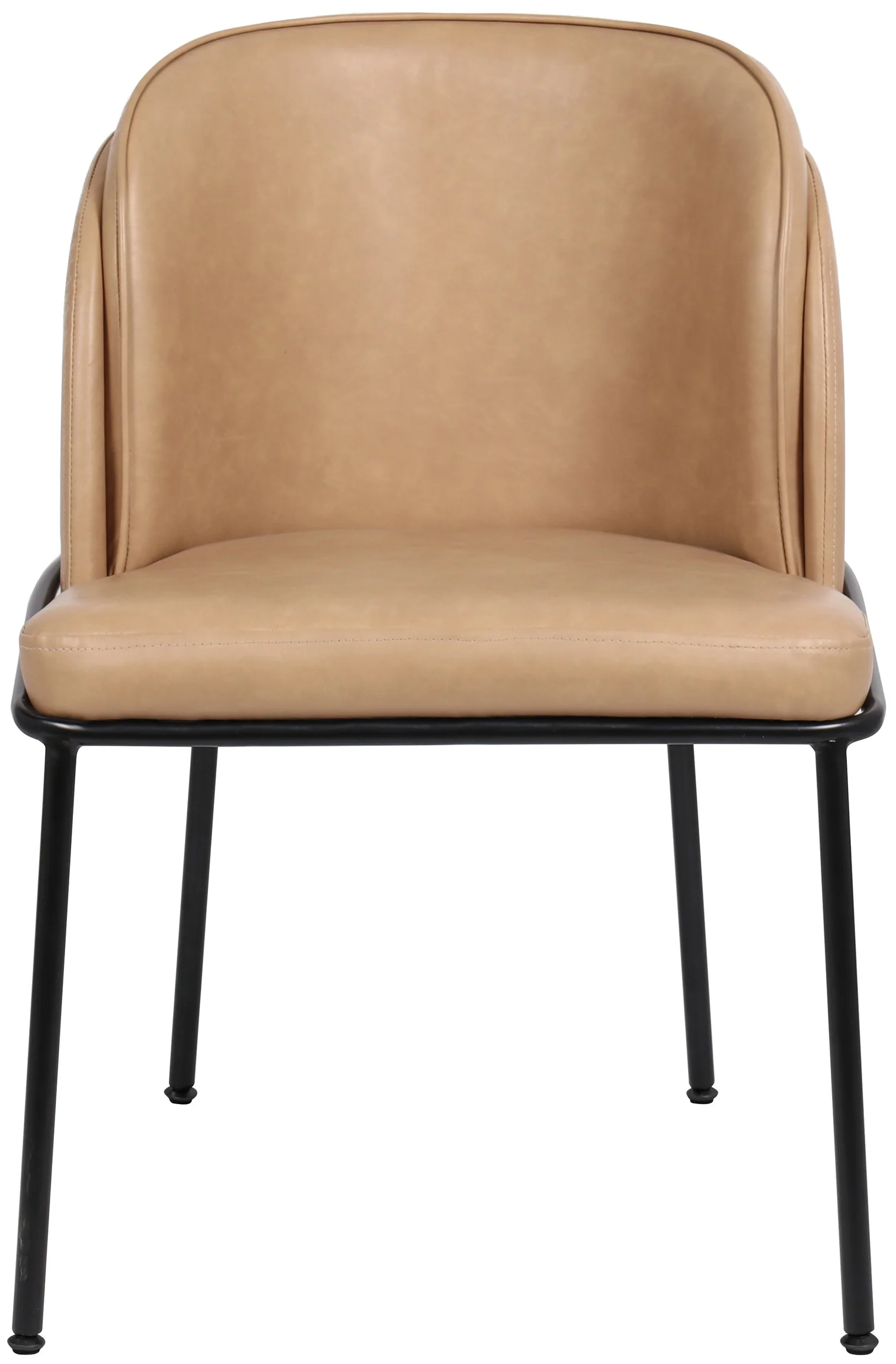 Brown Faux Leather Upholstered Dining Chair