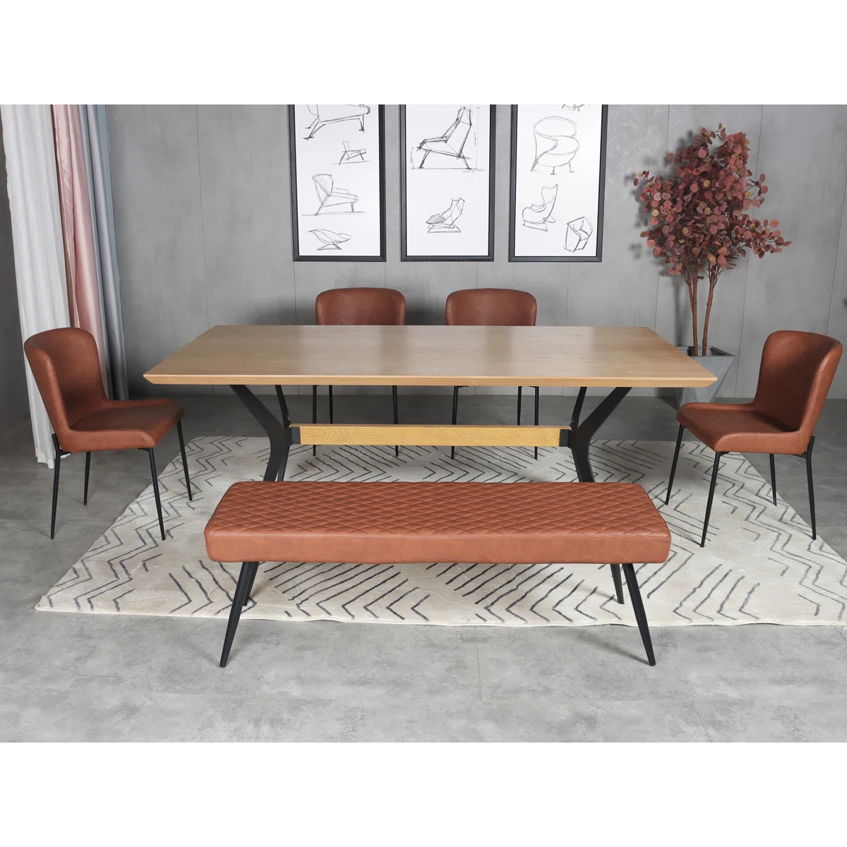 Faux Leather Upholstered Metal Side Chair6