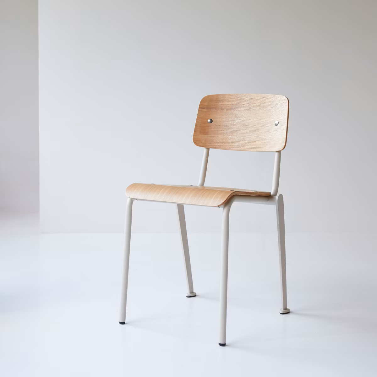 The Black Metal And Bent Wood Chair