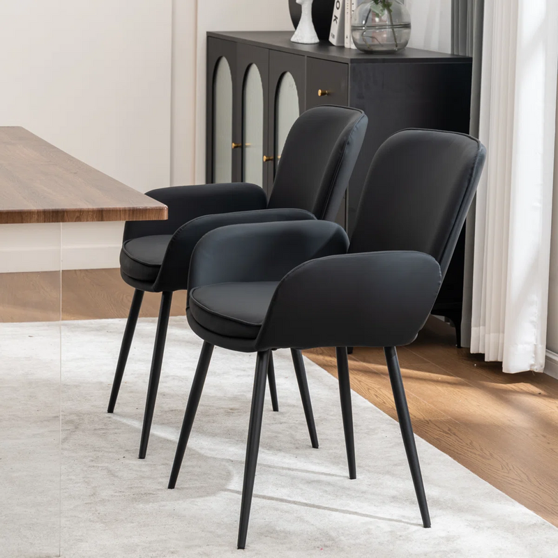 Leather Dining Chairs With Metal Legs