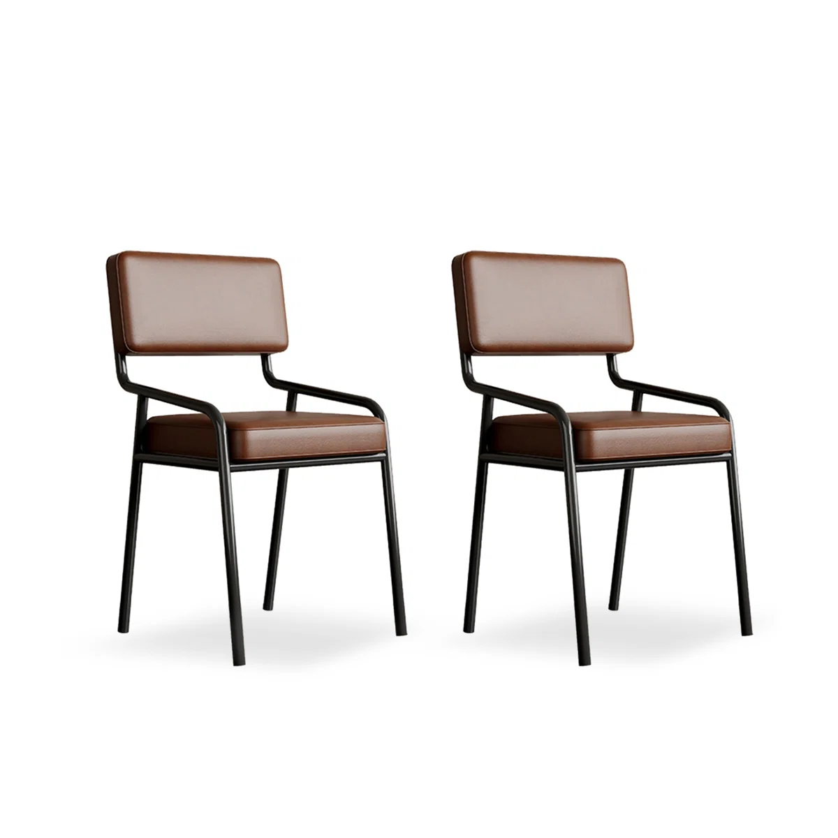 Upholstered Dining Room Wrought Iron Armchair