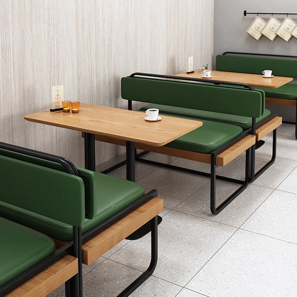 Faux Leather Upholstered Single Row Restaurant Booths