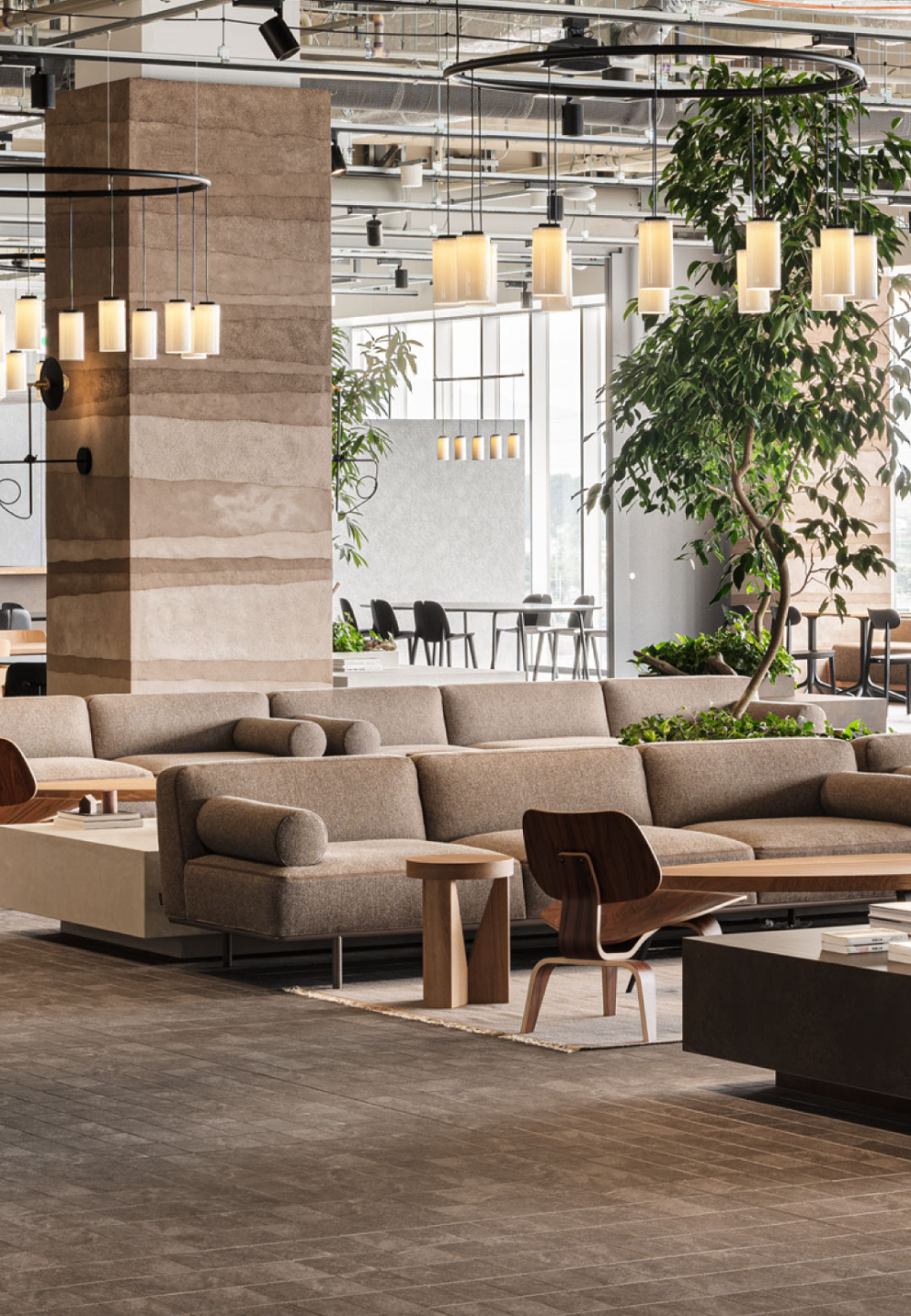 Relaxing dining booth seating