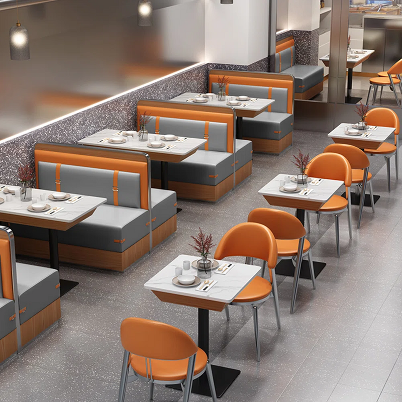 Modern Simple Dessert Shop Cafe Restaurant Bench Faux Leather Upholstered Bench