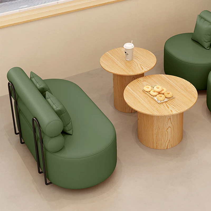 Faux Leather Loveseat 