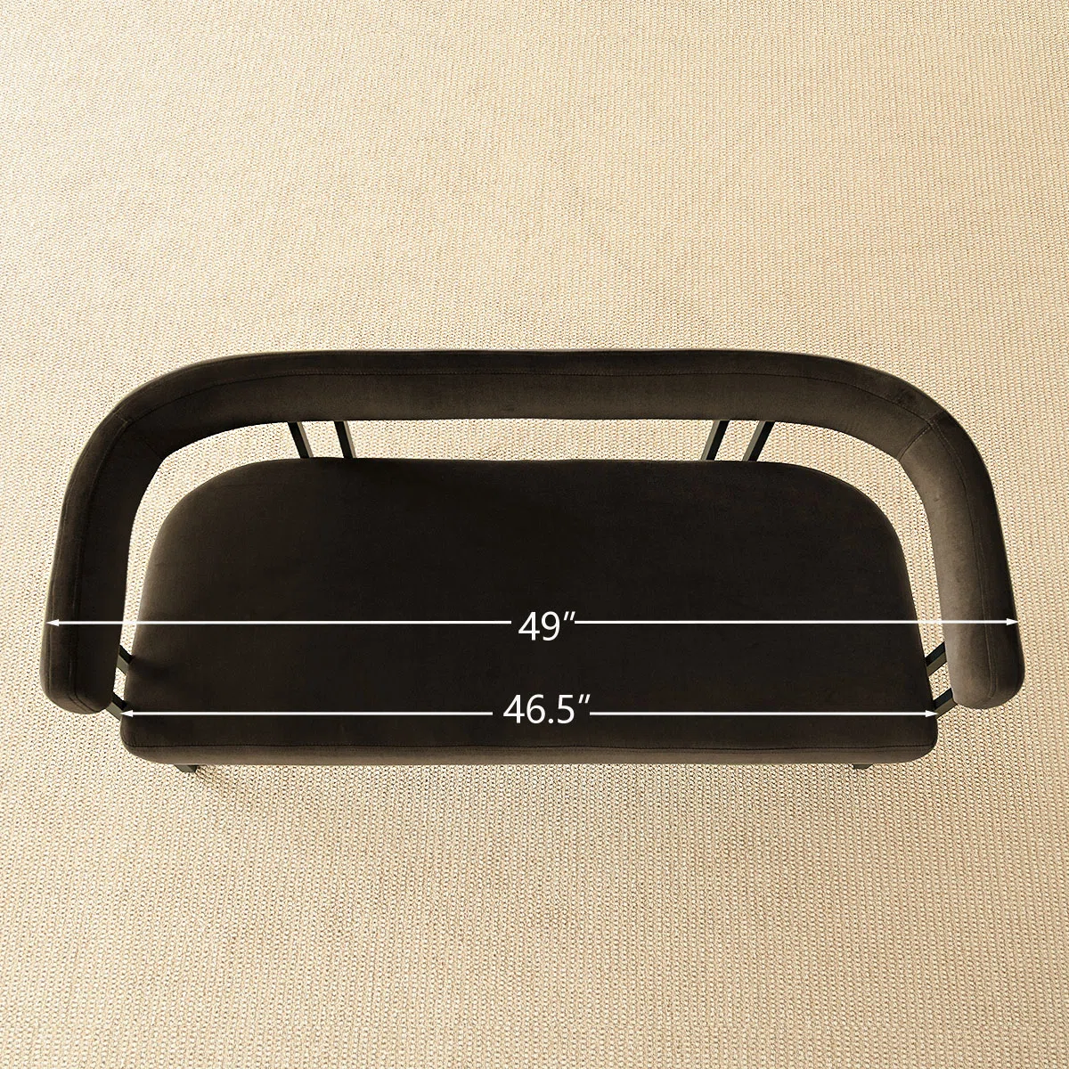 Upholstered Frame Arm Loveseat