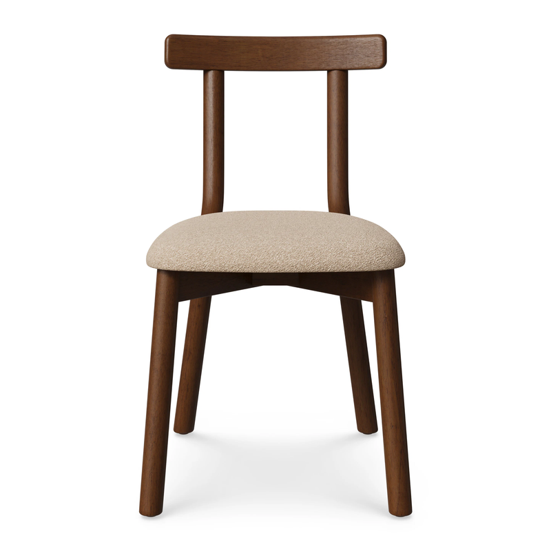 Dining Chair - Walnut And Ratine Buff