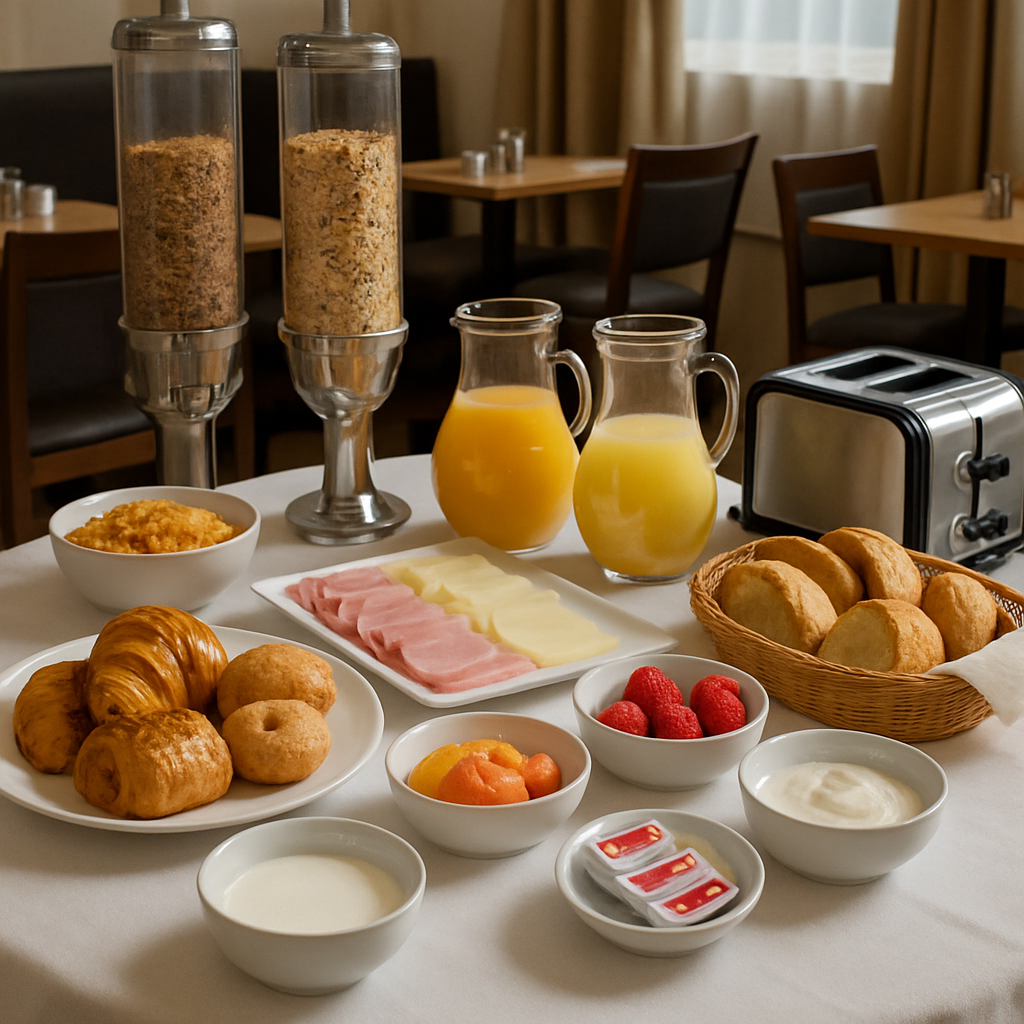 hotel breakfast setup