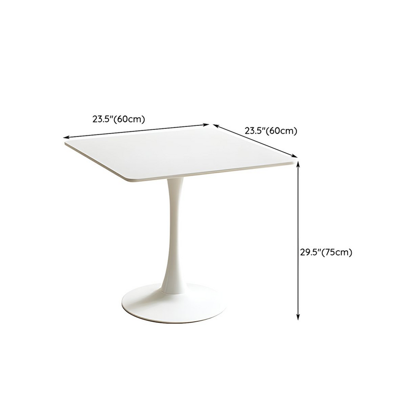 Modern Wood Dining Table with Metal Tulip Base