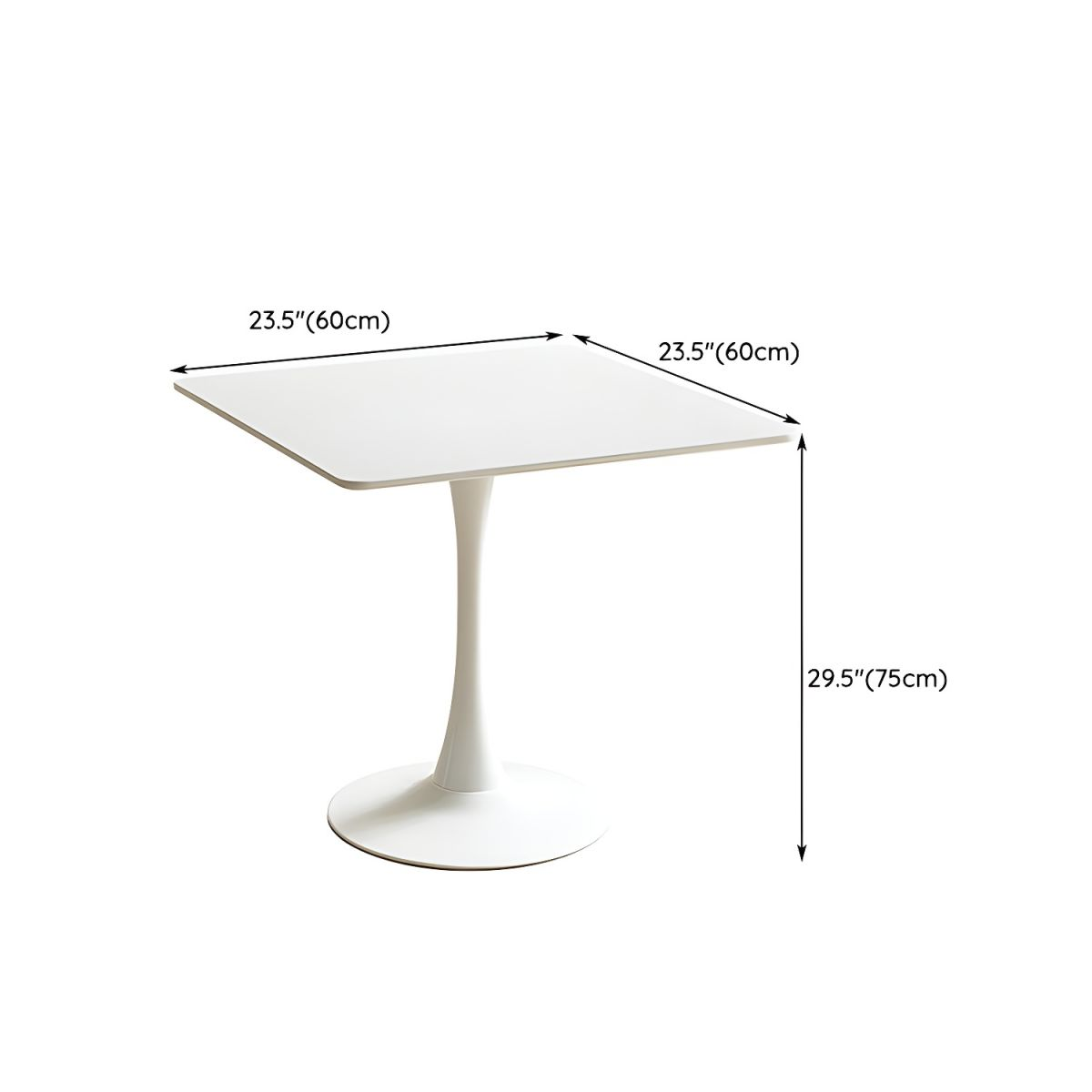 Modern Wood Dining Table with Metal Tulip Base