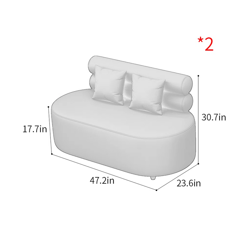 Faux Leather Loveseat 