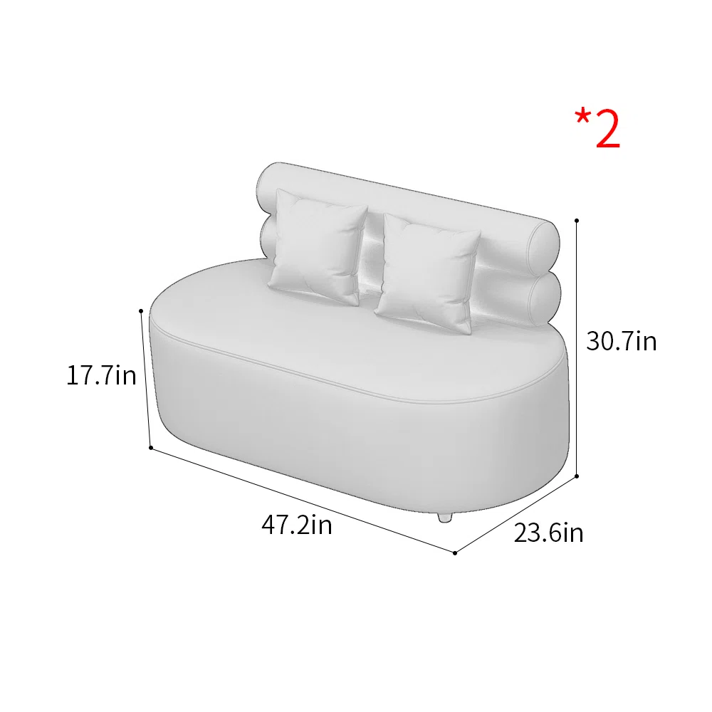 Faux Leather Loveseat 