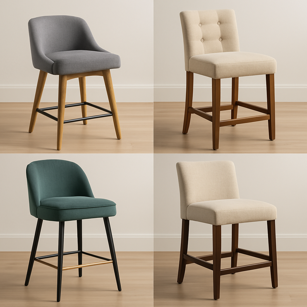 Variety of upholstered bar stools (2)