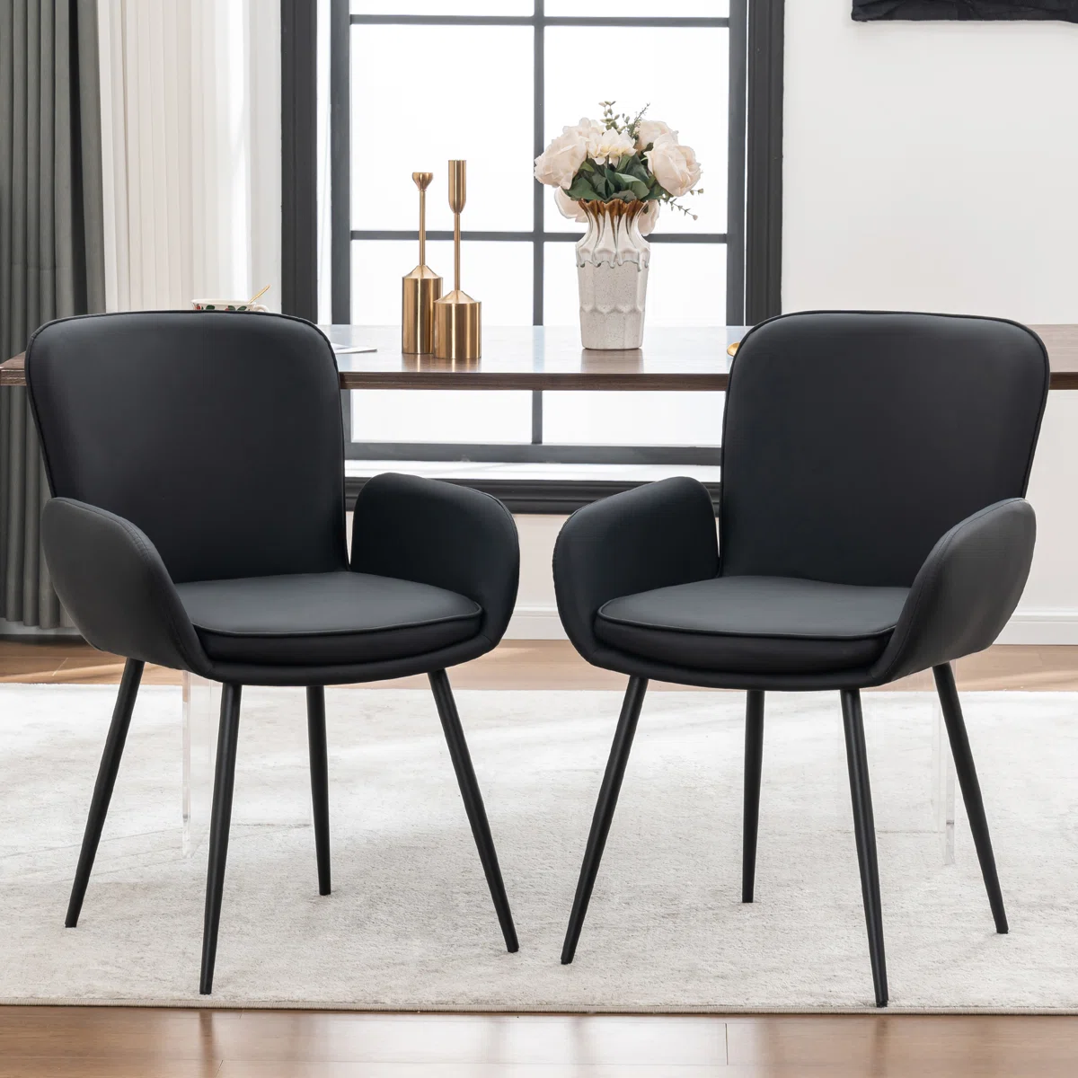 Leather Dining Chairs With Metal Legs