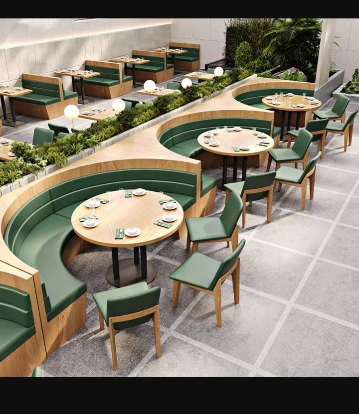 Fixed dining table booth seating