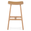 Leather Counter Stool - Light Oak And Roam Tan