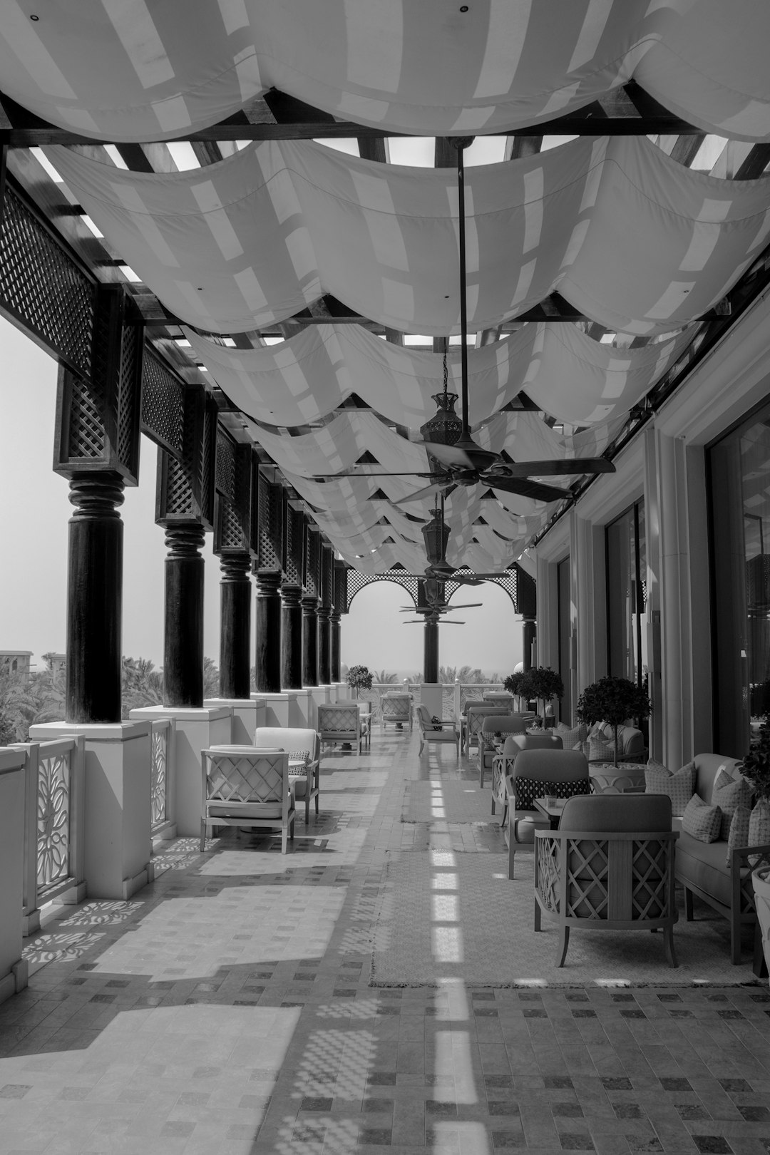 Stylish restaurant interior in Dubai