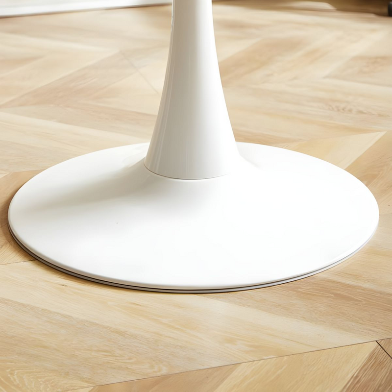 Modern Wood Dining Table with Metal Tulip Base