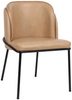 Brown Faux Leather Upholstered Dining Chair