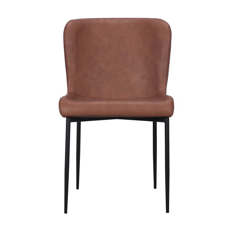 Faux Leather Upholstered Metal Side Chair