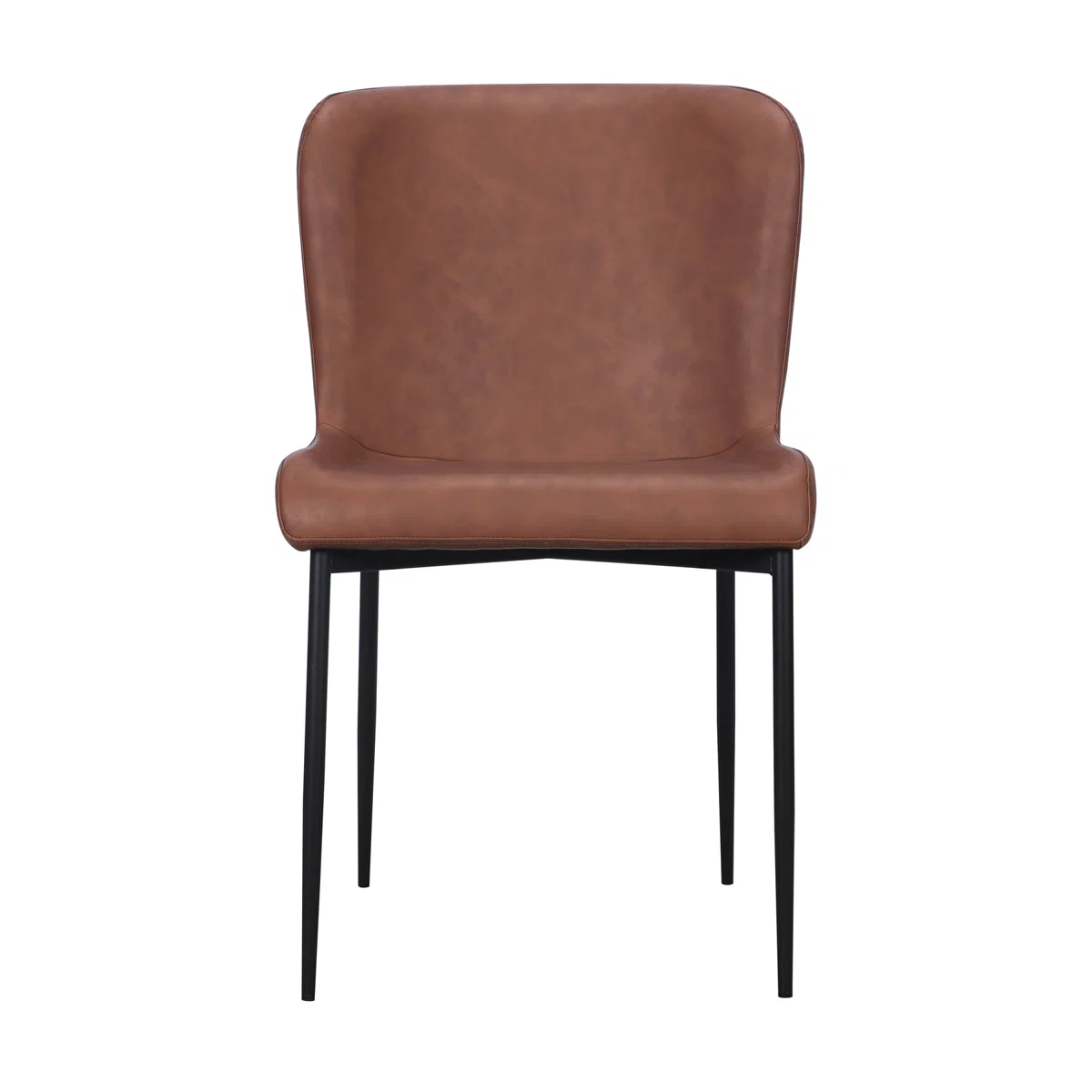 Faux Leather Upholstered Metal Side Chair