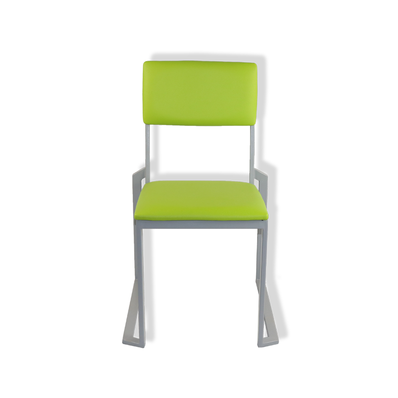 Round metal restaurant chair used in commercial dining settings